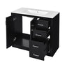 Bathroom Vanity With Sink Combo, Storage Cabinet, Freestanding Set With 3 Drawers & Soft Closing Doors