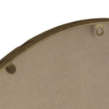 Iron Art Oval Retro Mirror in Gold with Antique Effect