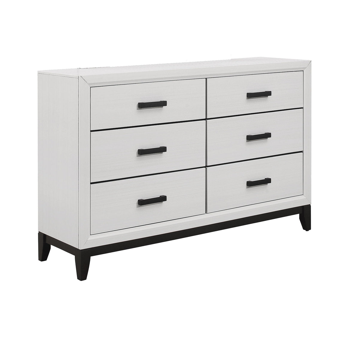 Mirage Dresser with Six Spacious Drawers - Dark Gray or White