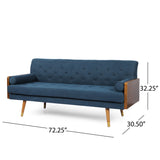 Aidan Mid Century Modern Tufted Fabric Sofa
