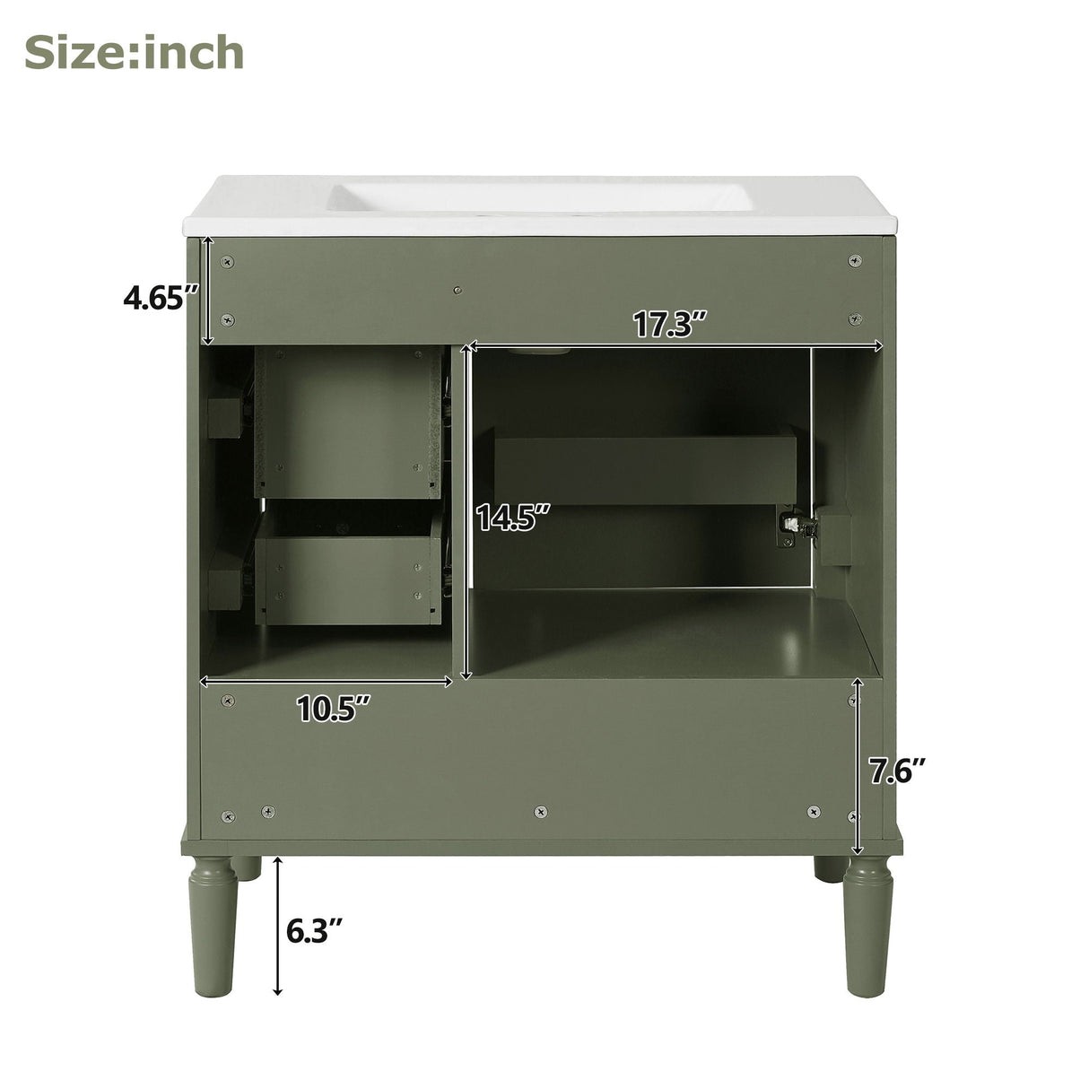 Traditional Bathroom Vanity Set With Soft Close Doors