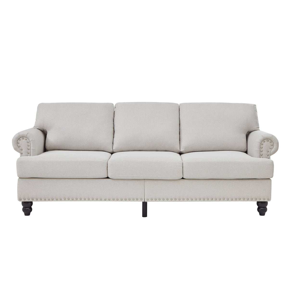 83" Modern Classic Design with Nails Living Room Three Seater Sofa