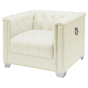 Earline - Upholstered Track Arm Accent Chair - White