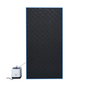 Portable Black Full Size Steam Sauna tent–Personal Home Spa, with Steam Generator, Remote Control, Foldable Chair, PVC pipes. Easy to Install,fast heating, with FCC & UL Certification.