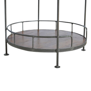 Round Butler Tray Table - Chestnut