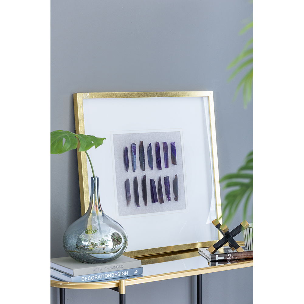 Grace Purple Agate Shadow Boxes Wall Art Set of 2 - Multicolor