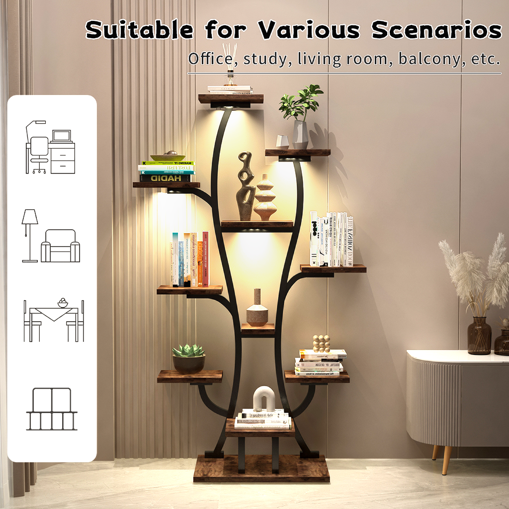 Vase Shape Plant Stand Indoor with Grow Lights