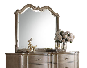 Taupe Mirror with Beveled Edge - Wood Frame