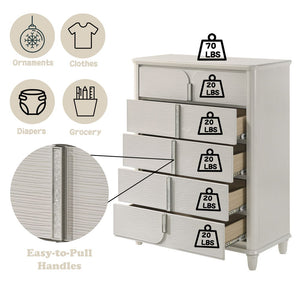 Laveda - Chest - Pearl White