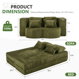 Queen Size Foldable Sofa Bed Chenille Futon Sofa Couch