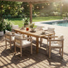 7 Pieces Acacia Wood Outdoor Dining Set