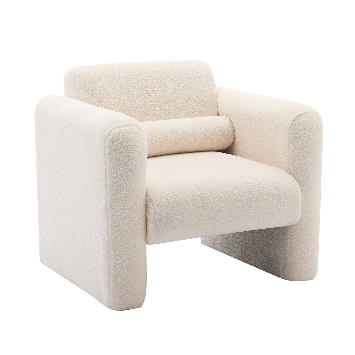 Marlowe Modern Sherpa Upholstered Comfy Reading Accent Chair