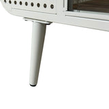 55.12' Spacious Cat House with Tempered Glass (White)