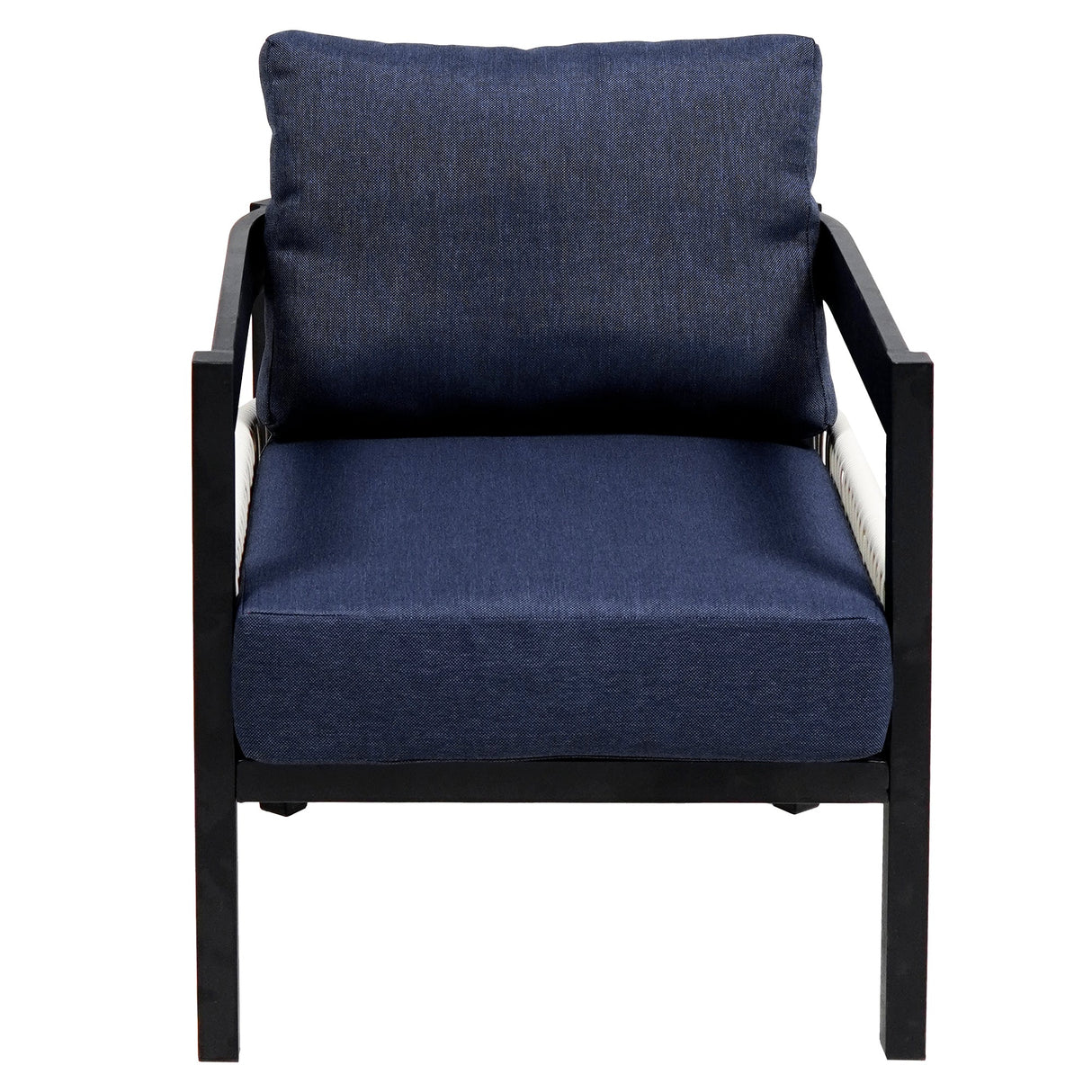 U_Style Multi-person Outdoor Iron Sofa Set with Table