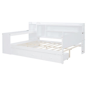 Daybed With 3 Drawers USB Ports And Desk