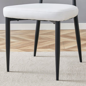 Minimalist Ergonomic Dining Chair With Curved Backres (Set of 4)