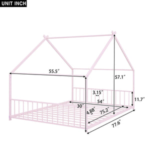 Metal House Bed