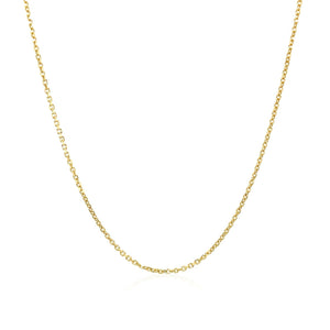10k Yellow Gold Cable Chain 1.1mm