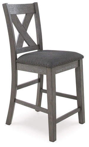 Caitbrook - Rect Drm Counter Table Set (Set of 7) - Gray