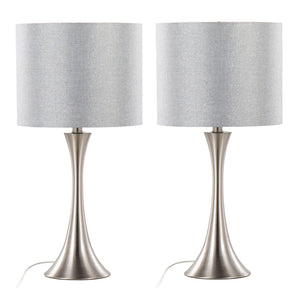 Lenuxe - Contemporary Semi Gloss Table Lamp (Set of 2)