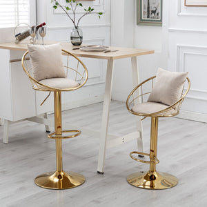 Unique Design Bar Chair, 360 Degree Rotation, Adjustable Height, Suitable For Dining Room And Bar