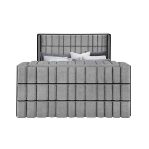 Isaiah - 5 Piece Bedroom Set With TV Lift-LED, Speakers And Fireplace