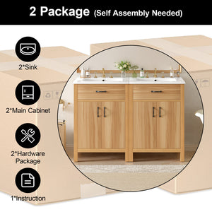 48" Bathroom Vanity with Solid Wood Frame