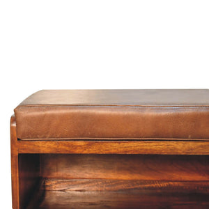 Buffalo - Hide Pull Out Shoe Storage Bench
