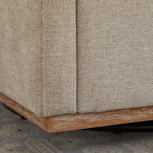 Modern Square Upholstered Swivel Accent Chair With Metal Base