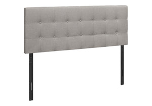 Queen Size Upholstered Gray Headboard