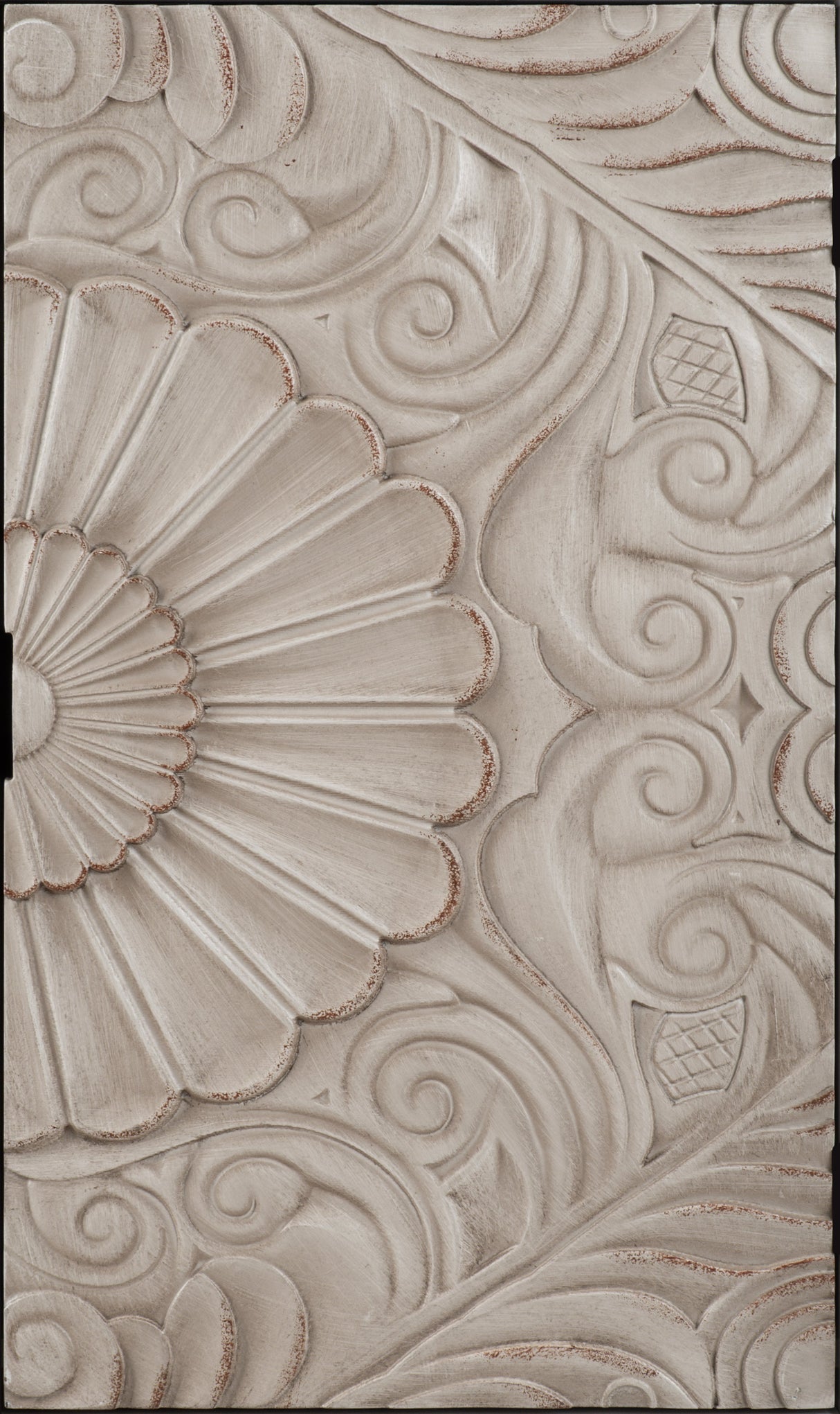 Hand-Carved Accent Cabinet with Drawer and Doors