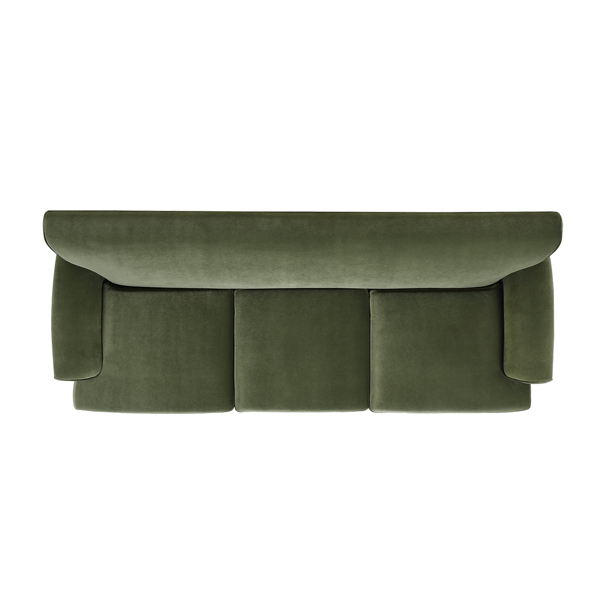 Alana lawson three-cushion tightback sofa, olive green performance velvet