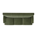 Alana lawson three-cushion tightback sofa, olive green performance velvet