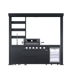 97-Inch 4-Burner Deluxe Stainless Steel Gas Outdoor Kitchen Grill
