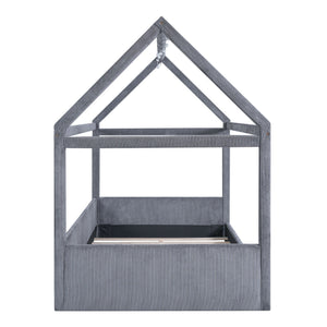 Upholstered House Style Daybed With LED Light Strips