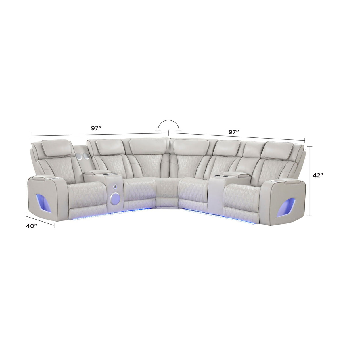 Fortuner - Power Recliner Sectional Sofa