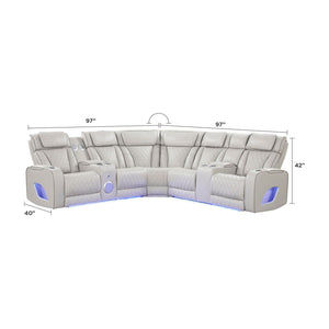 Fortuner - Power Recliner Sectional Sofa