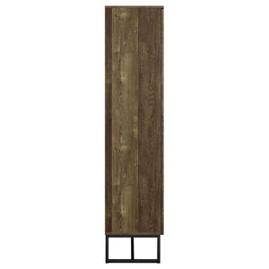 Gunderson - 8 Shelf Accent Cabinet - Oak