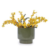 3 Pieces Ceramic Flowerpot Set - Antique Light Green