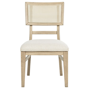 Kailani Rattan Cane Dining Side Chair Beige Oak (Set of 2)