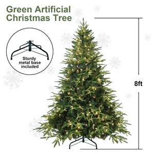 6.5ft Pre-Lit Artificial Christmas Tree with 450 Warm White Incandescent Lights