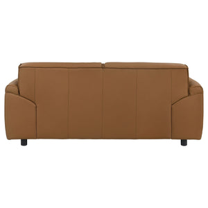 Buxton Top Grain Leather Upholstered Loveseat Orange