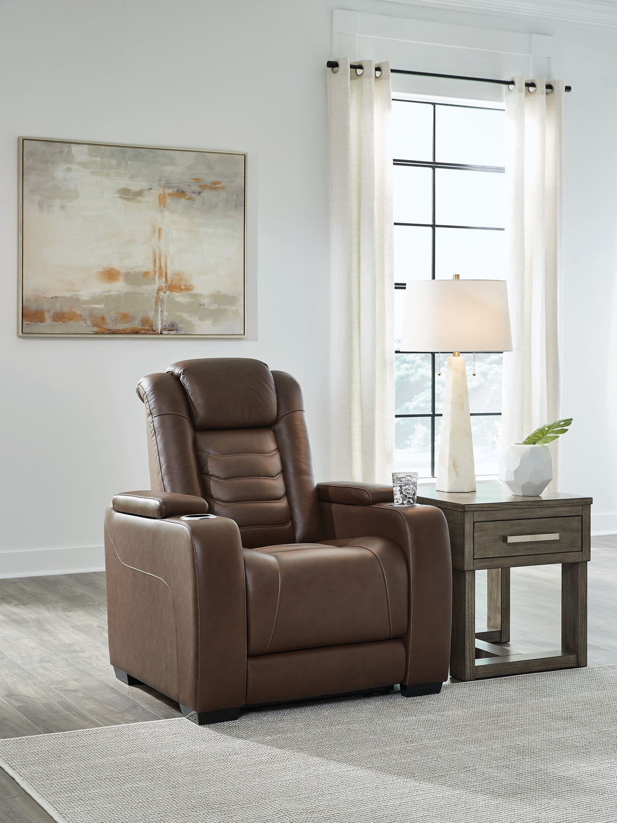 High Impact - Power Recliner / Adj Headrest - Tobacco
