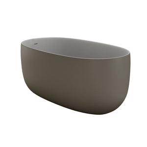 51'' Freestanding Bathtub Resin Stone Soaking Bathtub