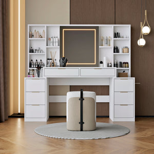 Makeup Vanity Desk with Mirror and Lights