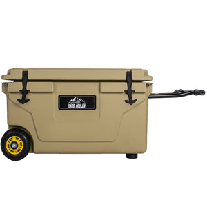 65 Quart Khaki Cooler - Ultra-Tough Hard Shell Ice Chest
