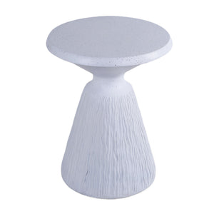 Outdoor End Table, Round Garden Stool - Aqua Gray
