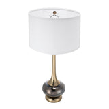 D15x29 Table Lamp with Glass Drum Shade