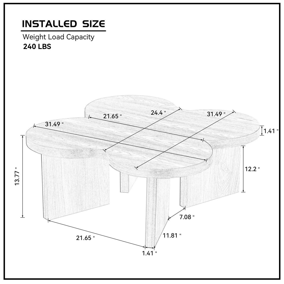 Modern Butterfly MDF Coffee Table