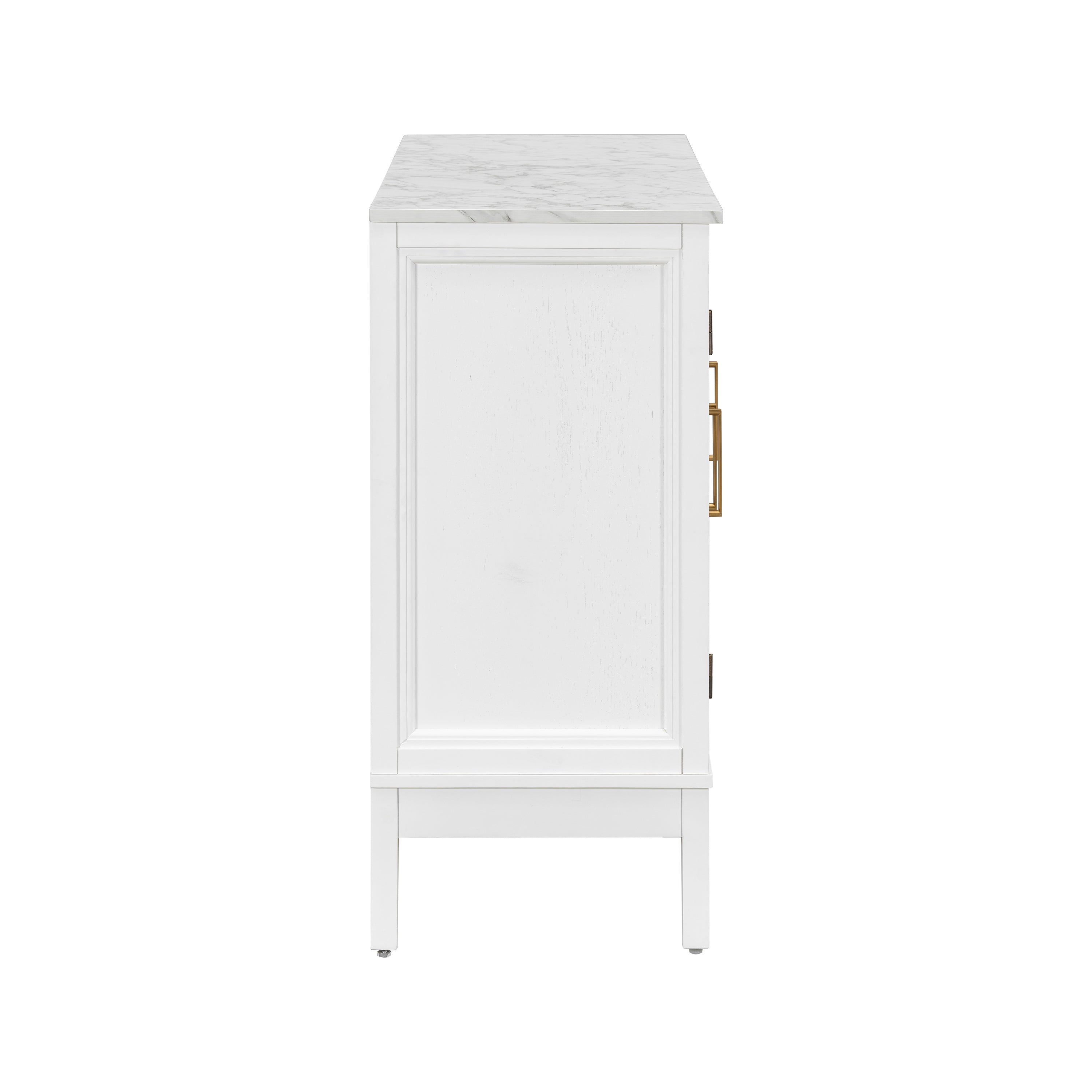 <週末価格>3ドア Low Cabinet 白　*送料込み Storage Cabinet 3 Doors Stylish Style White | HouseOfZazla